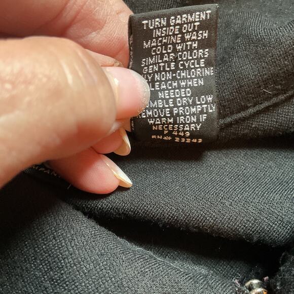 NY & CO Black Princess Seam Zip Front Long Sleeve Jacket XL - Picture 5 of 6